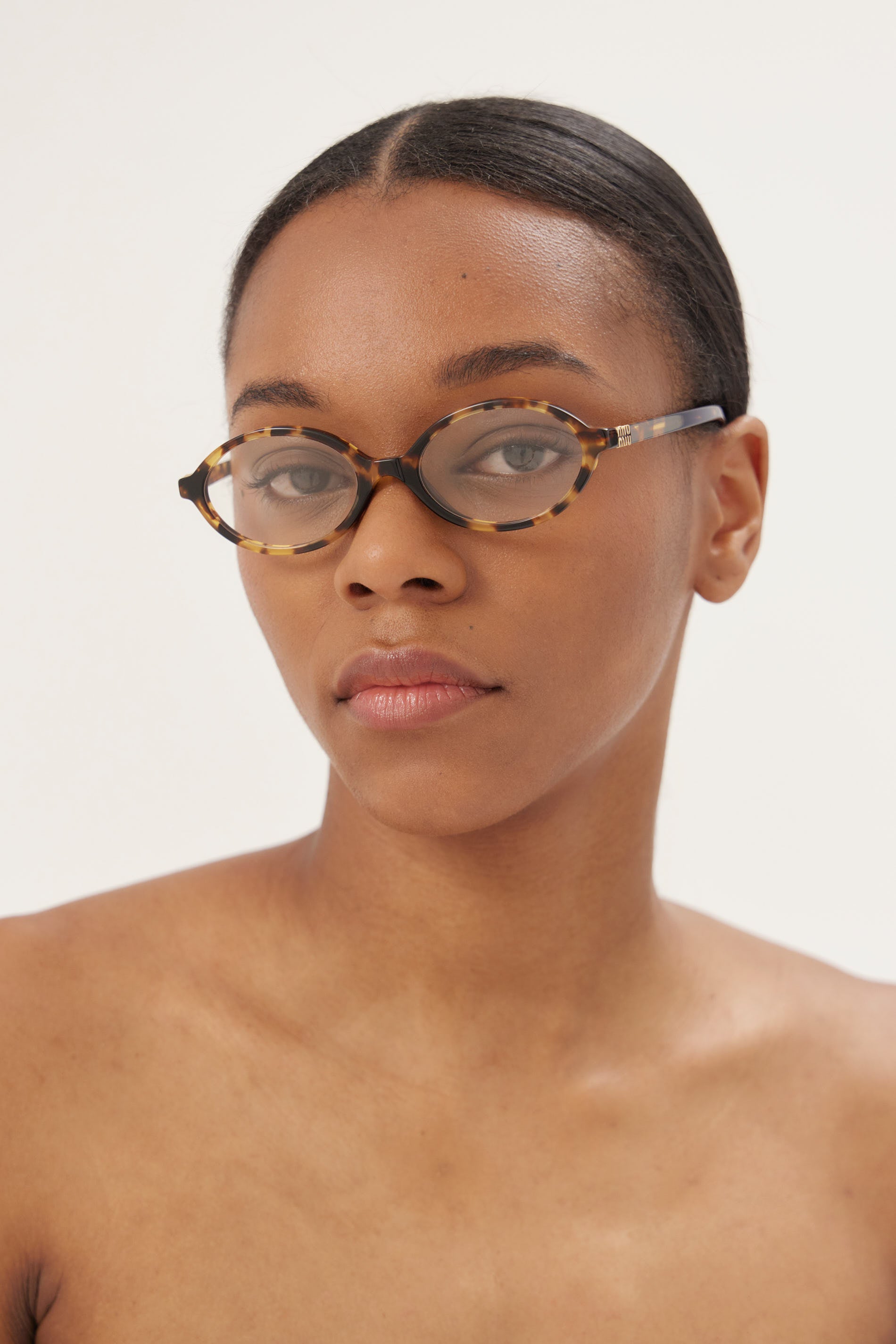 Miu Miu oval acetate HABANA MIEL sunglasses