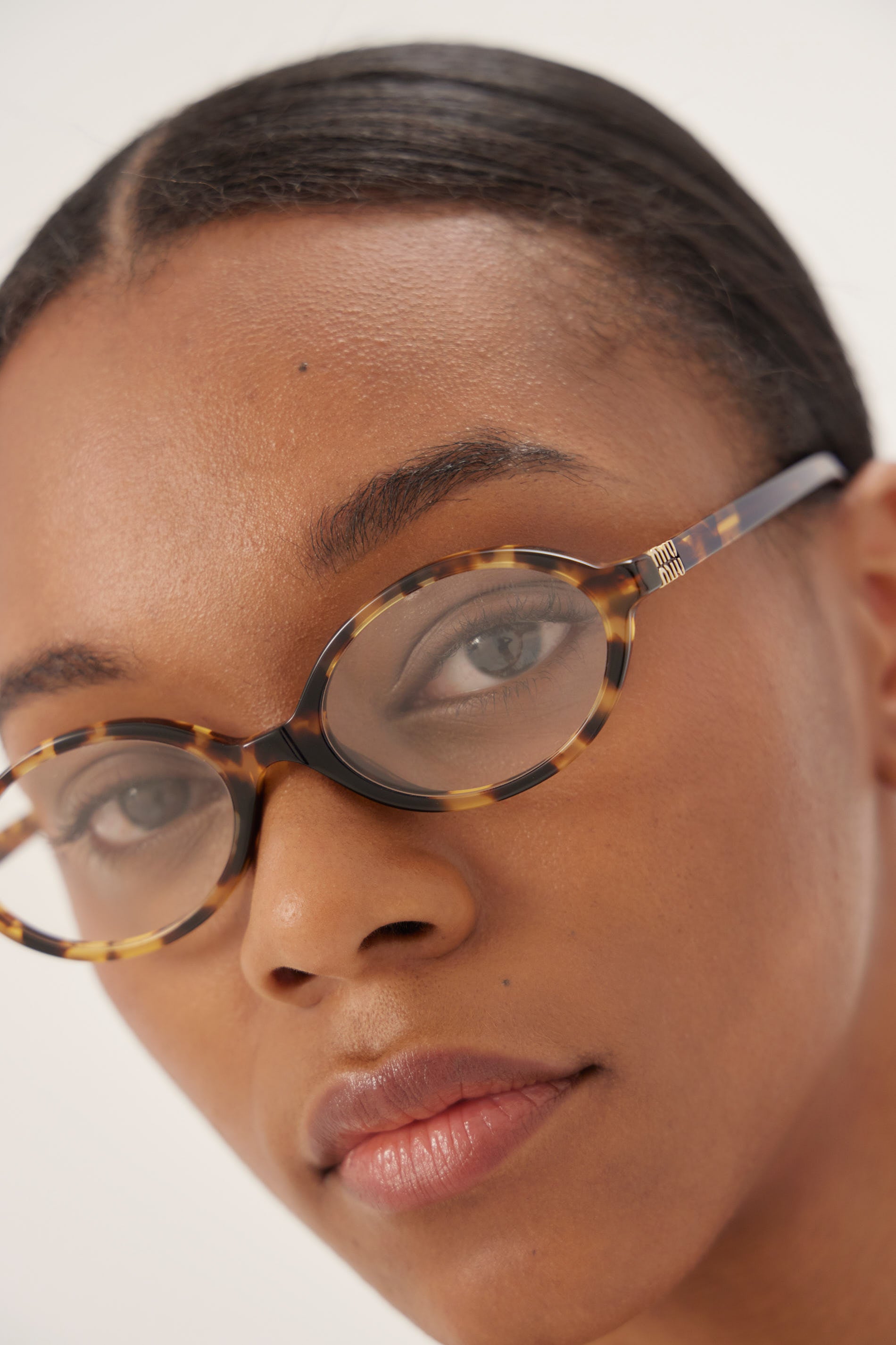 Miu Miu oval acetate HABANA MIEL sunglasses