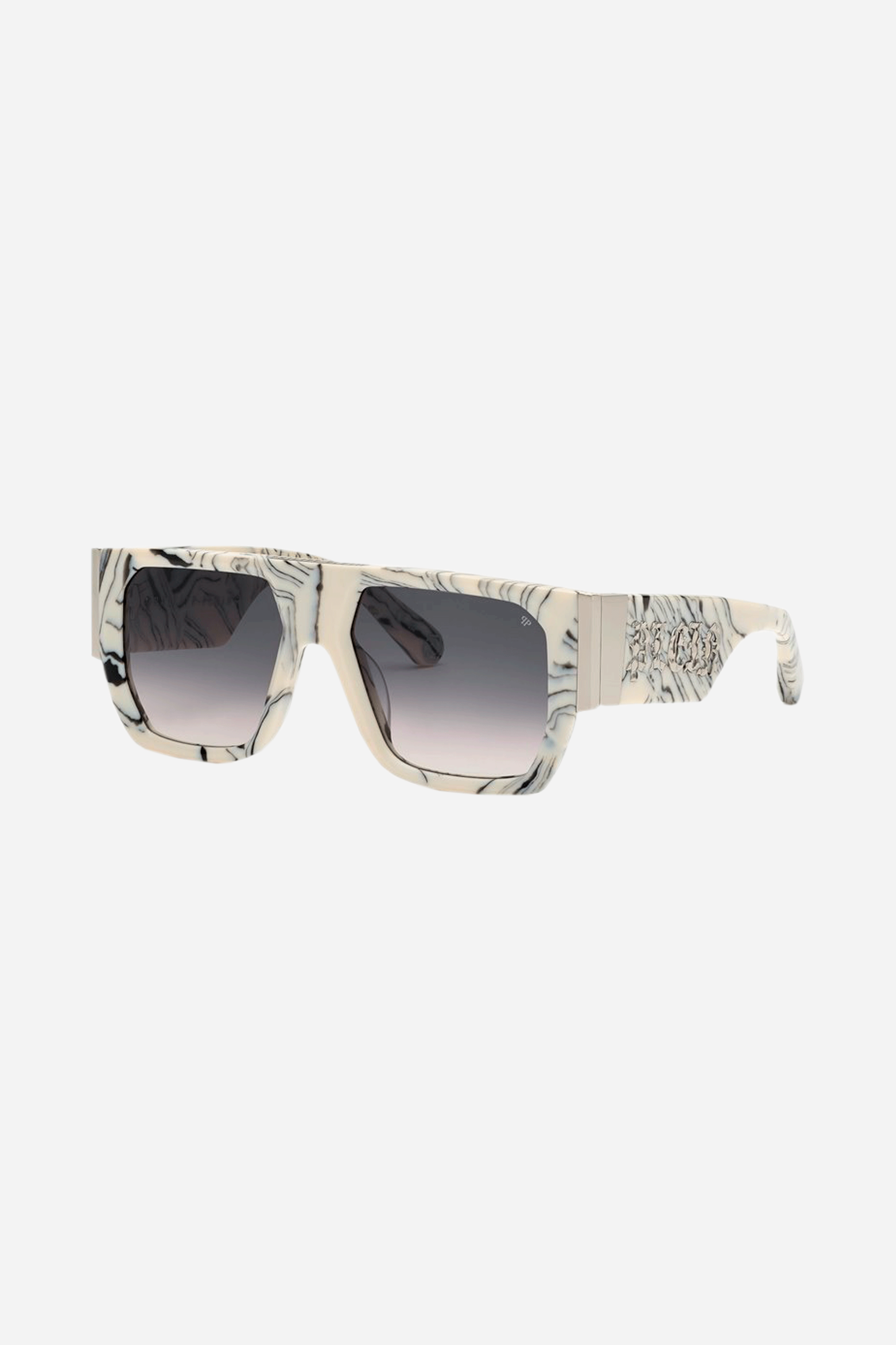 Philipp Plein flat top white sunglasses