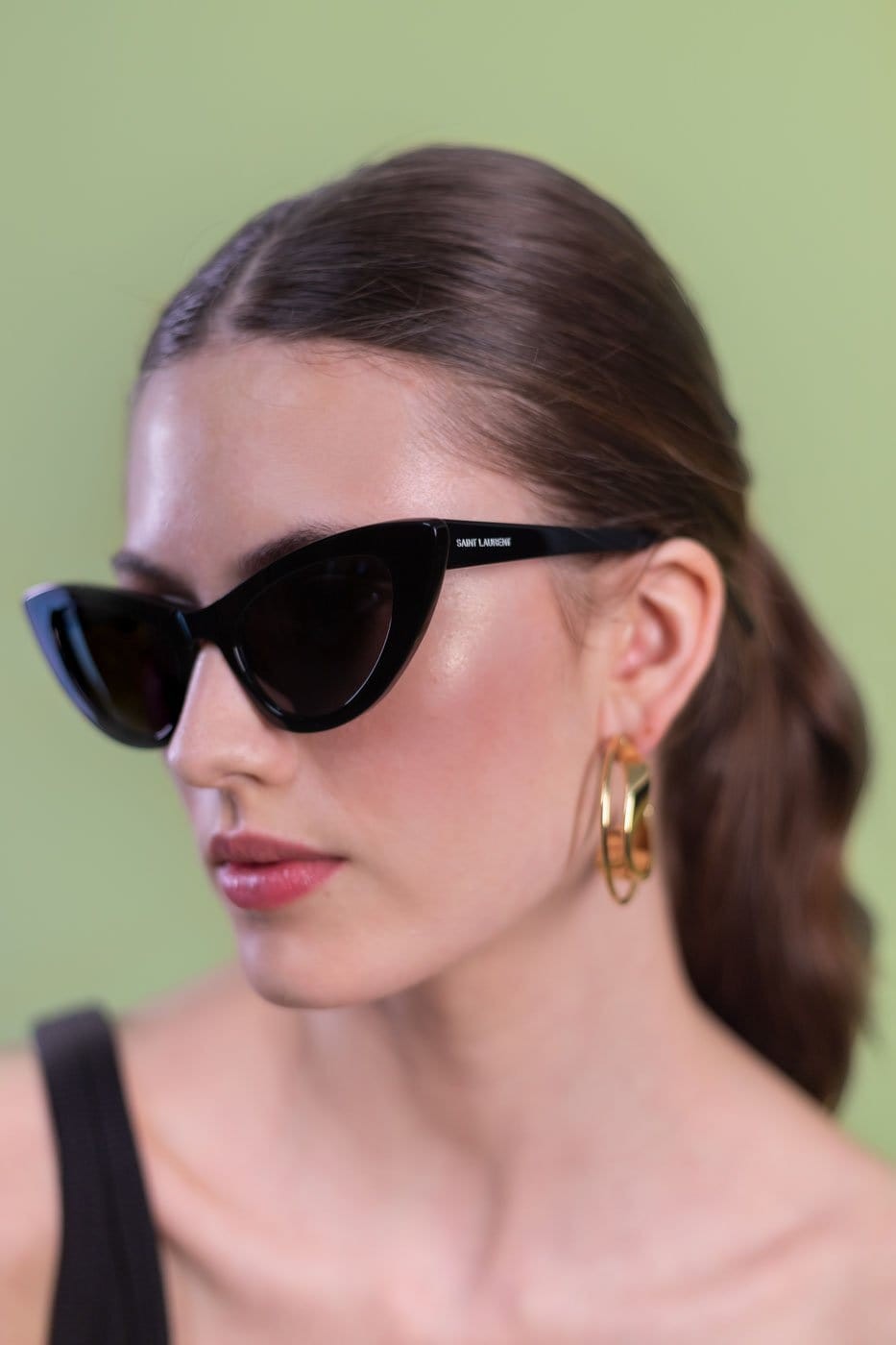 Saint Laurent extreme LILY cat-eye black sunglasses