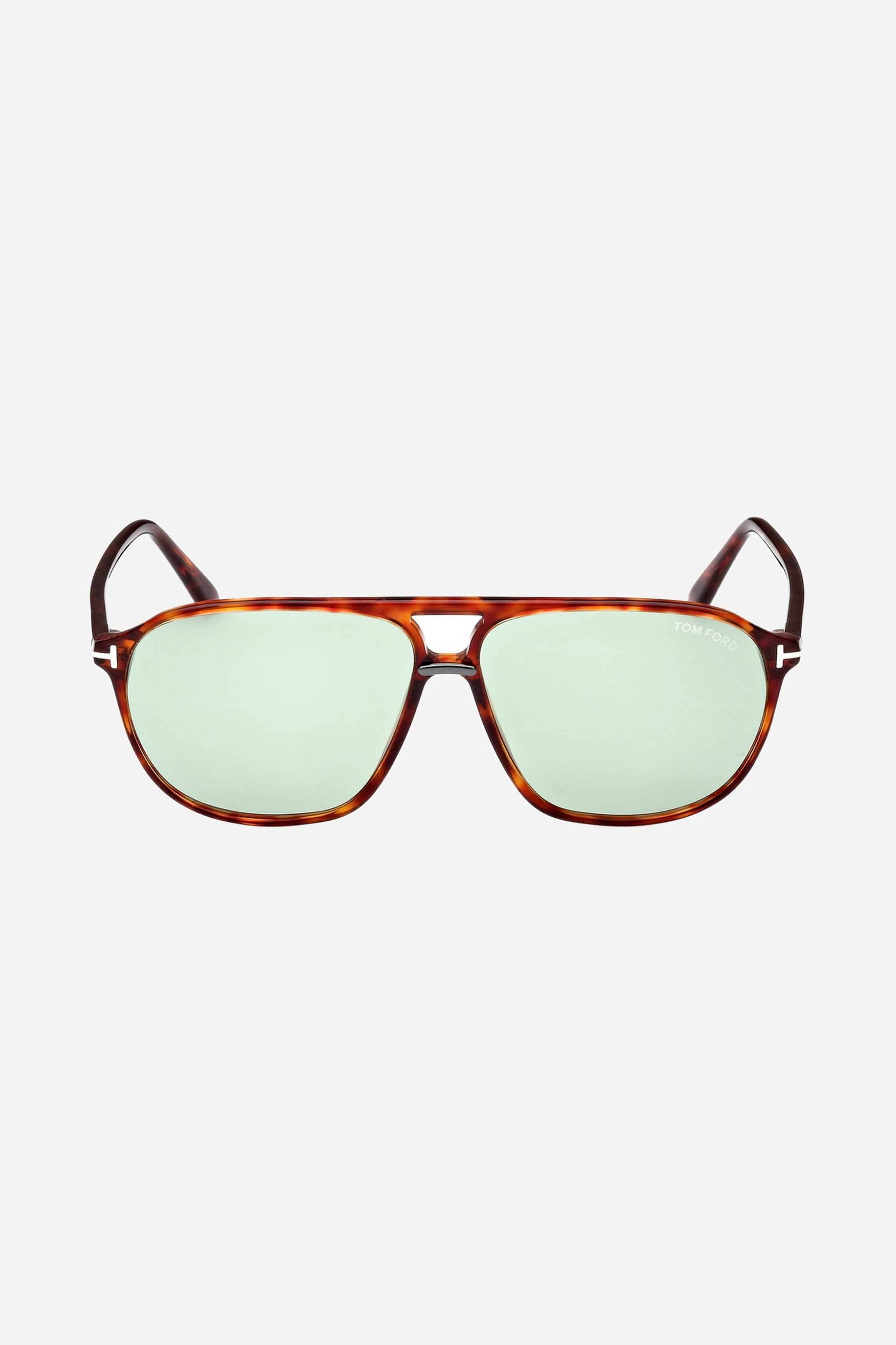 Tom Ford caravan havana green sunglasses